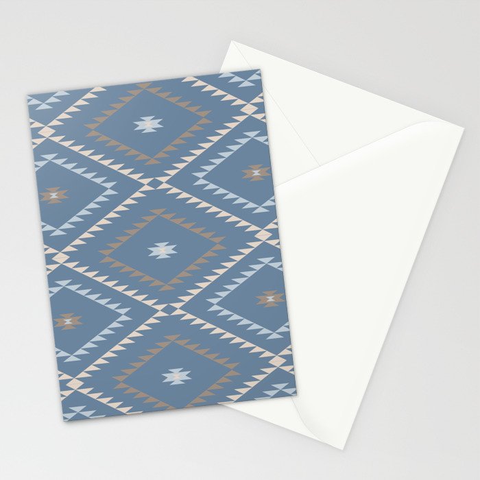 Southwestern Geometric - Denim Nude Stationery Card Gallery Image 2