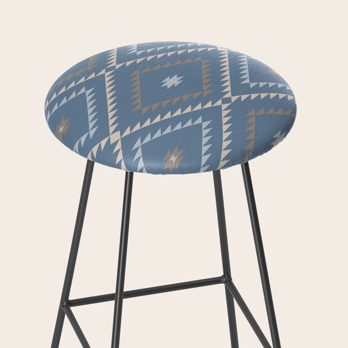 Southwestern Geometric - Denim Nude Stool Gallery Image 2