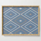 Southwestern Geometric - Denim Nude Serving Tray Gallery Image 1