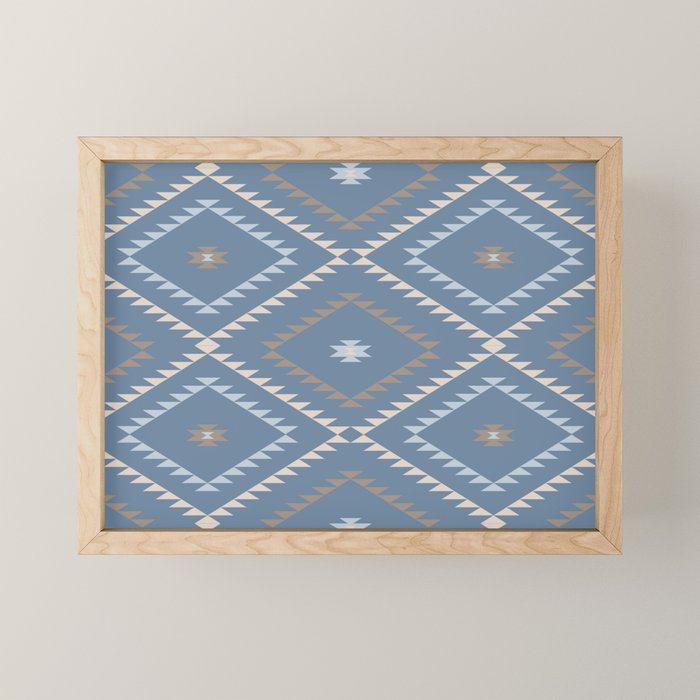Southwestern Geometric - Denim Nude Mini Art Print Gallery Image 1