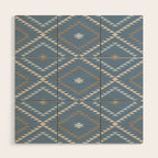 Southwestern Geometric - Denim Nude Wood Wall Art Gallery Image 1
