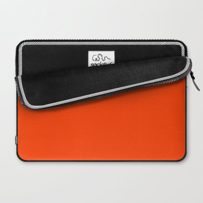 Tangy Solid Orange Pop Laptop Sleeve Gallery Image 2