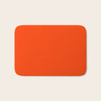 Tangy Solid Orange Pop Bath Mat Gallery Image 1