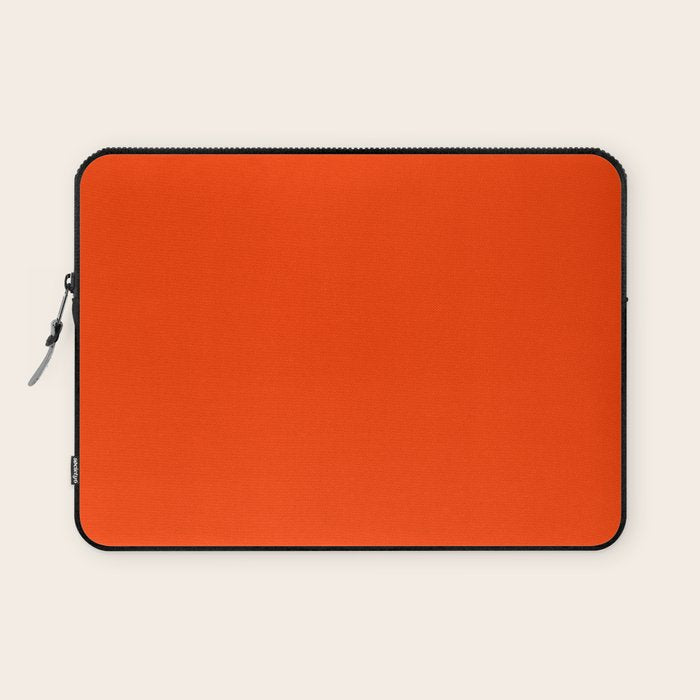 Tangy Solid Orange Pop Laptop Sleeve Gallery Image 1