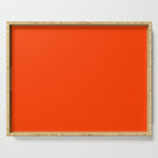 Tangy Solid Orange Pop Serving Tray Gallery Image 1