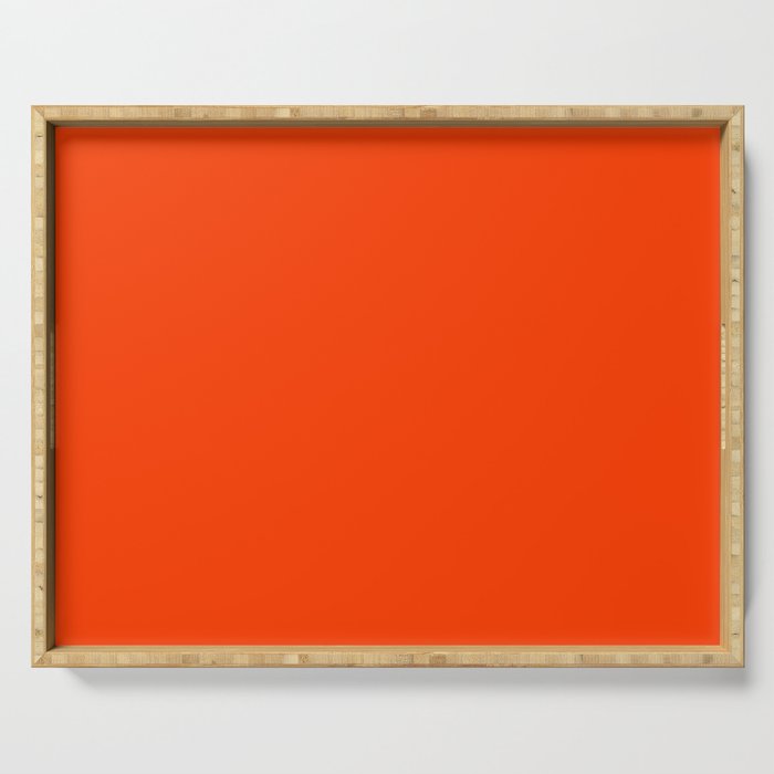 Tangy Solid Orange Pop Serving Tray Gallery Image 1
