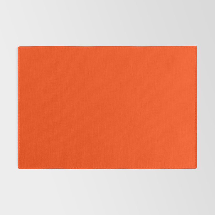 Tangy Solid Orange Pop Rug Gallery Image 2