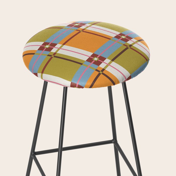 Autumn Breeze Checks Stool Gallery Image 2
