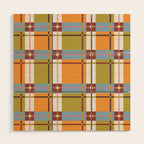Autumn Breeze Checks Wood Wall Art Gallery Image 1