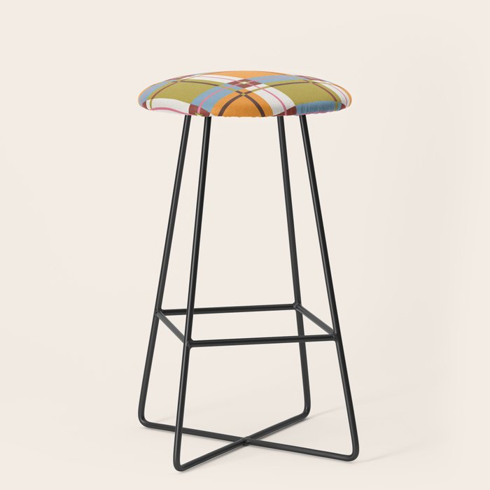 Autumn Breeze Checks Stool Gallery Image 1