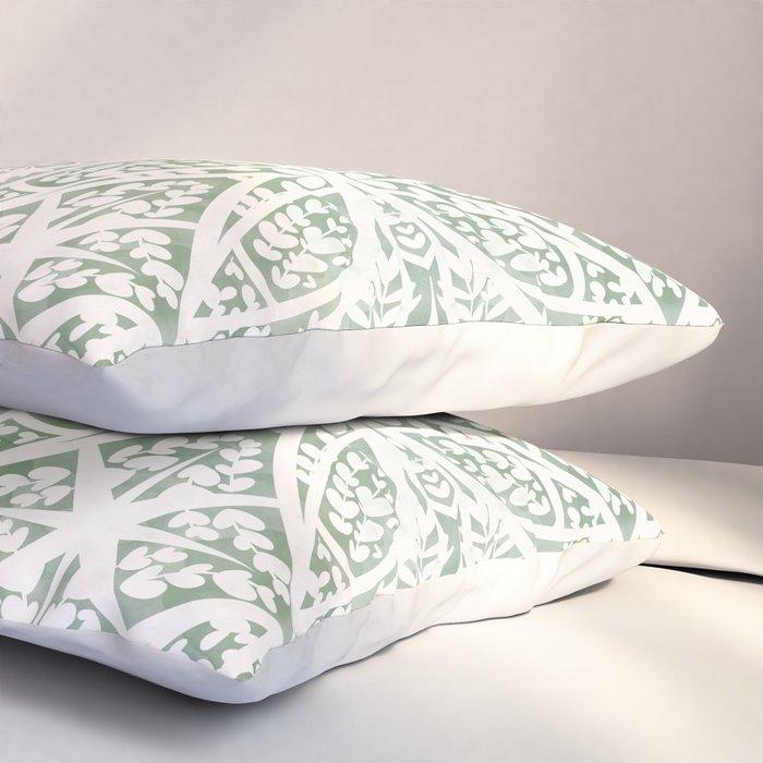 Green Nature Fantasy Tiles B Pillow Sham Gallery Image 3