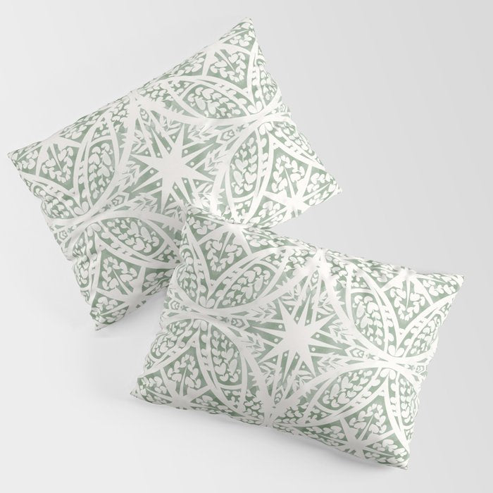 Green Nature Fantasy Tiles B Pillow Sham Gallery Image 3