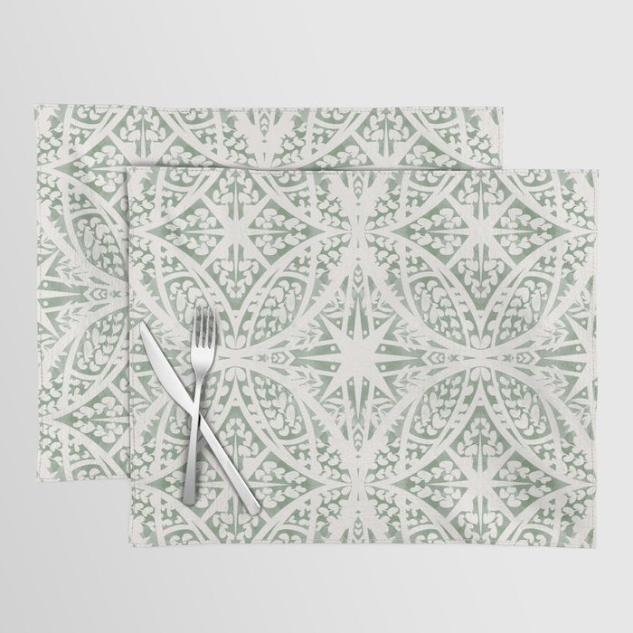Green Nature Fantasy Tiles B Placemat Gallery Image 1