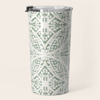 Green Nature Fantasy Tiles B Travel Mug Gallery Image 3