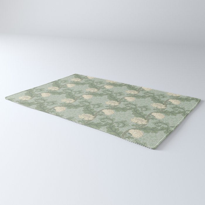 Vintage Floral Arts and Crafts Style Rug Gallery Image 3