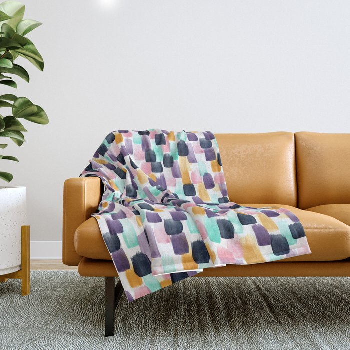 Kaleidoscope, Abstract Painting, Abstract Print, Color Pop, Pattern, Throw Blanket Gallery Image 1