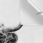 portrait of a highland cow (horizontal) Wall Tapestry Gallery Image 3
