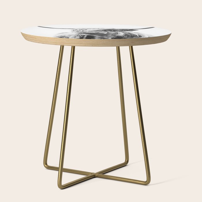 portrait of a highland cow (horizontal) Side Table Gallery Image 1