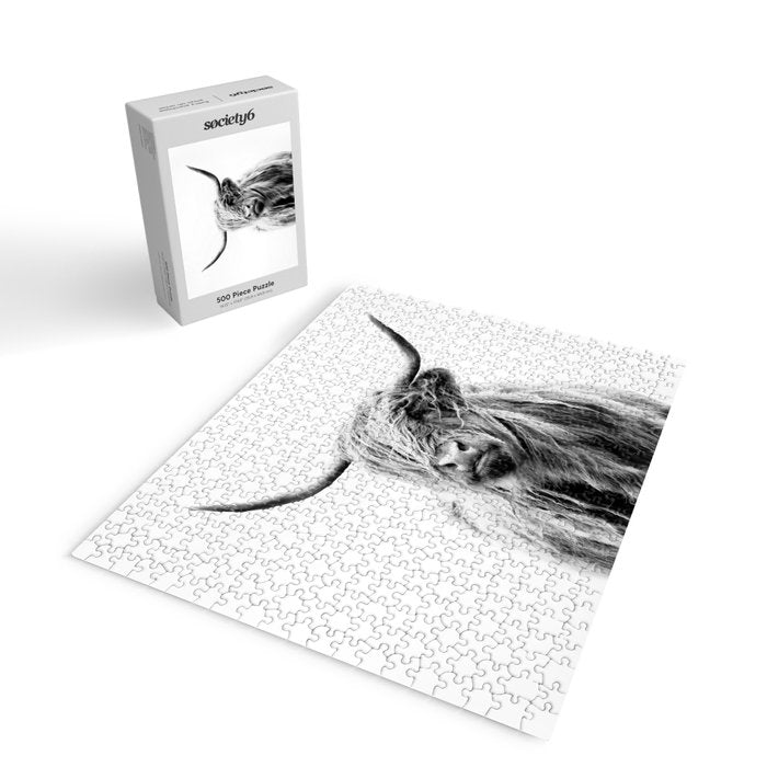 portrait of a highland cow (horizontal) Jigsaw Puzzle Gallery Image 2