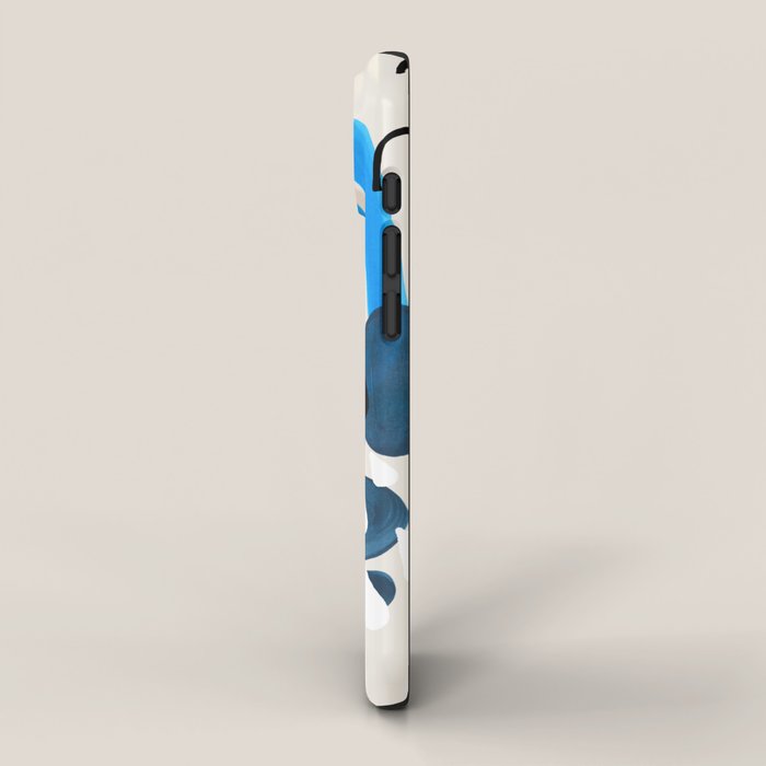 Mid Century Modern Abstract Colorful Art Patterns Ocean Blue Turquoise Grey iPhone Case Gallery Image 2