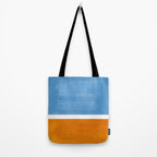 Rothko Minimalist Abstract Mid Century Color Black Square Periwinkle Yellow Ochre Tote Bag Gallery Image 2