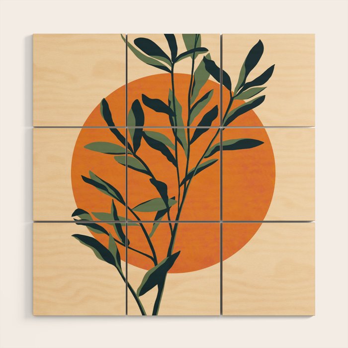 Eucalyptus Sun Wood Wall Art Gallery Image 1