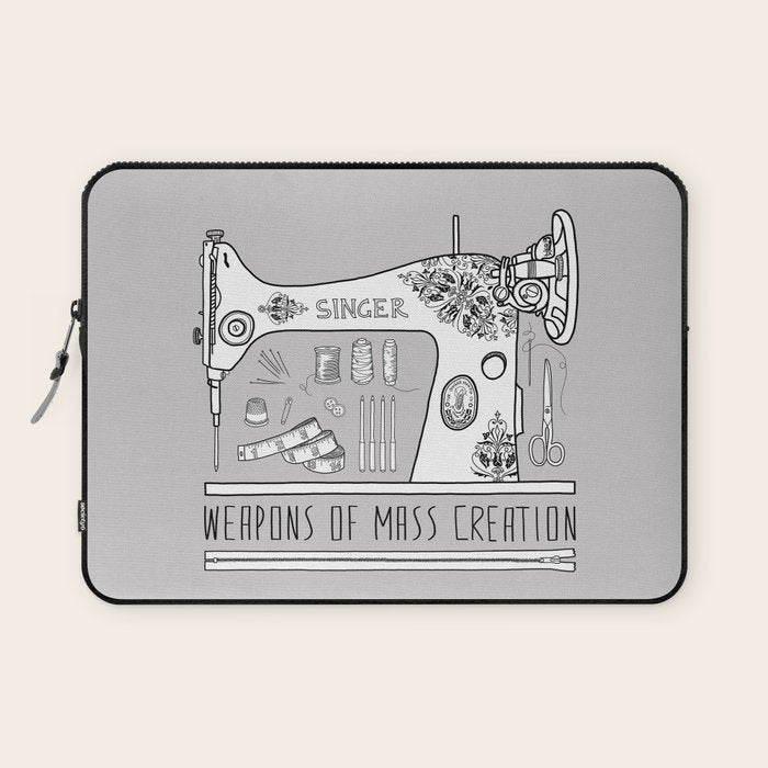Weapons Of Mass Creation - Sewing Laptop Sleeve Gallery Image 1