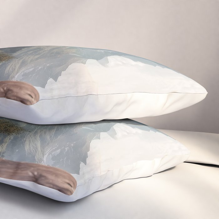 Where the Pines Begin - Alpine Landscape Print Pillow Sham Gallery Image 3