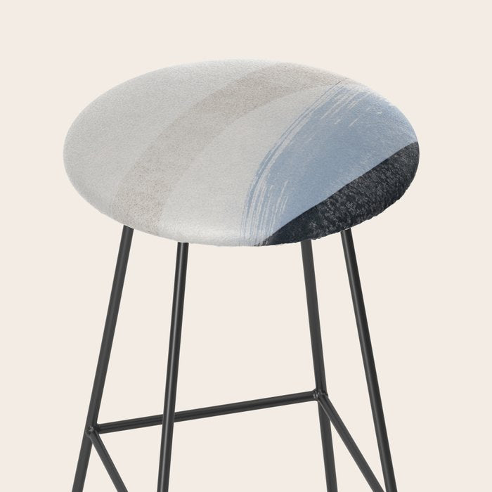 abstract brush strokes and lines 1 Stool Gallery Image 2