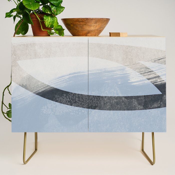 abstract brush strokes and lines 1 Credenza Gallery Image 1
