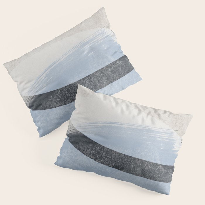 abstract brush strokes and lines 1 Pillow Sham Gallery Image 1