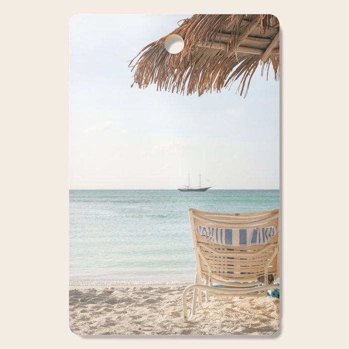 Summer Holiday Beach Photo | Aruba Island Ocean View Art Print | Caribbean Nature Travel Photography Cutting Board Gallery Image 1