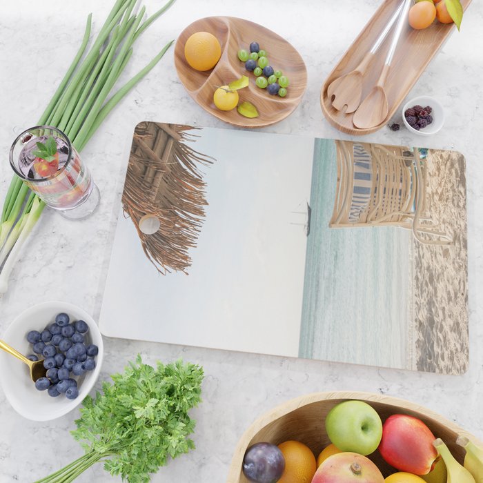 Summer Holiday Beach Photo | Aruba Island Ocean View Art Print | Caribbean Nature Travel Photography Cutting Board Gallery Image 2