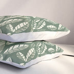 Wildlife Safari Laeves green Pillow Sham Gallery Image 3
