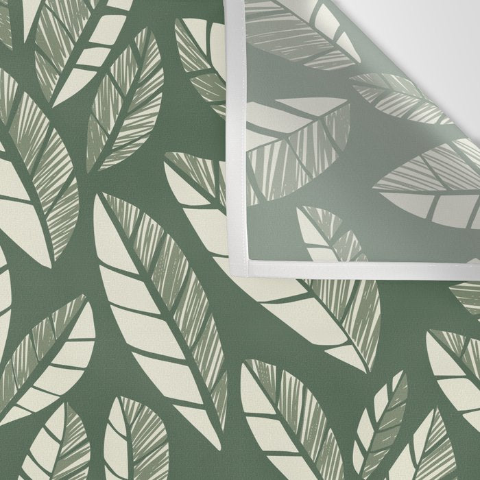 Wildlife Safari Laeves green Wall Tapestry Gallery Image 3