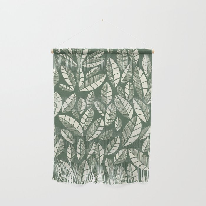 Wildlife Safari Laeves green Wall Hanging Gallery Image 1