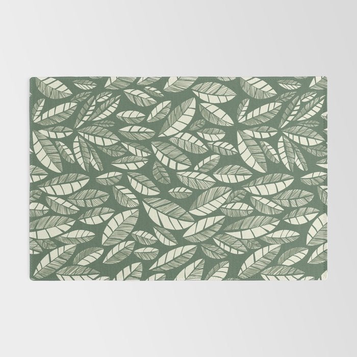 Wildlife Safari Laeves green Rug Gallery Image 2