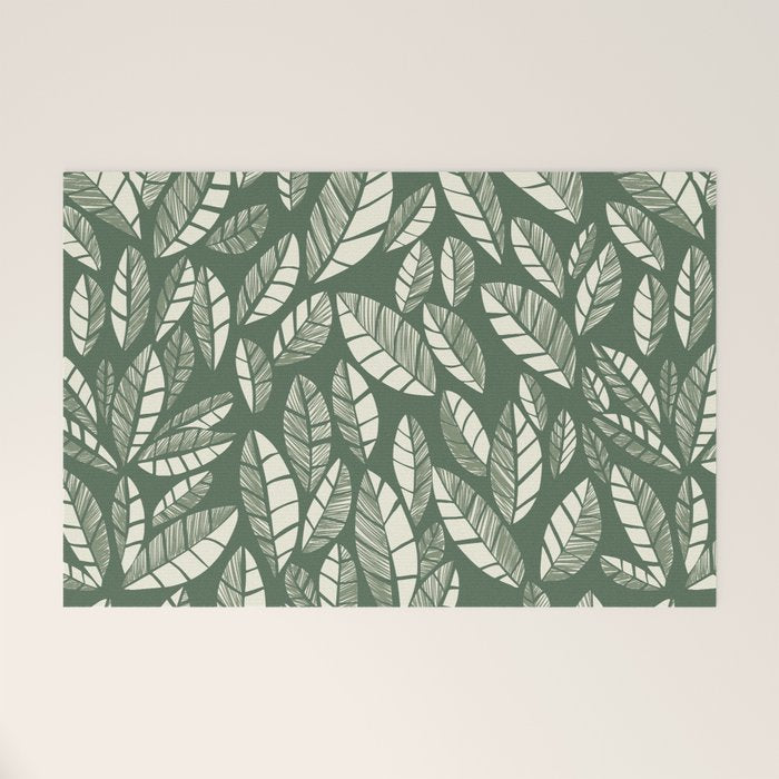Wildlife Safari Laeves green Welcome Mat Gallery Image 1