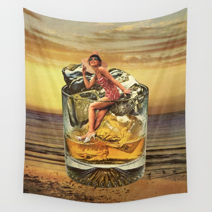Roxanne on the rocks - Whiskey sunset Wall Tapestry Gallery Image 4