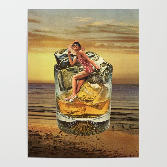 Roxanne on the rocks - Whiskey sunset Poster Gallery Image 1