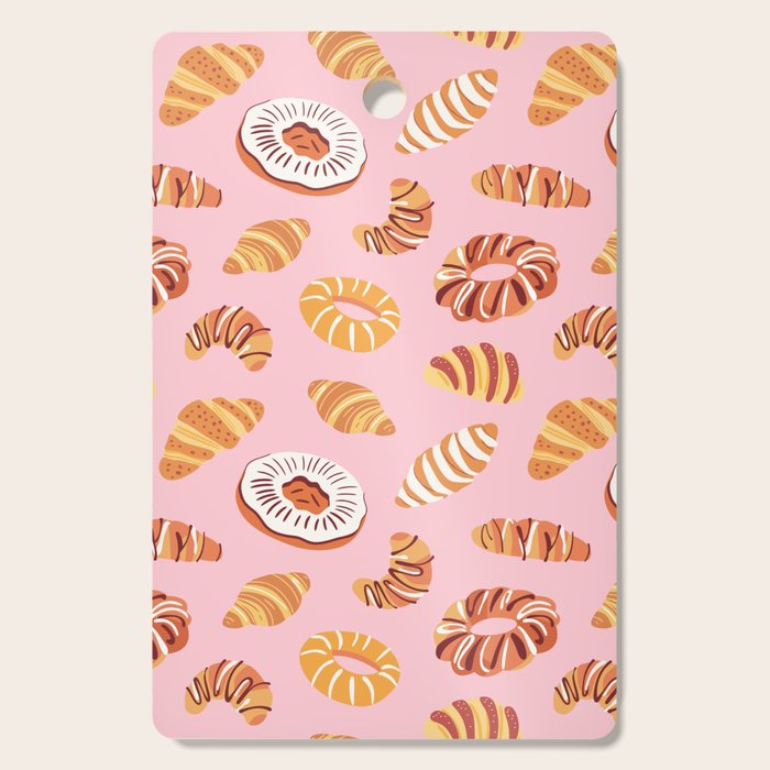 Vintage sweet bakery pastry food art pattern Cutting Board Gallery Image 1
