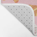 Vintage sweet bakery pastry food art pattern Bath Mat Gallery Image 2