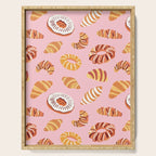 Vintage sweet bakery pastry food art pattern Serving Tray Gallery Image 1
