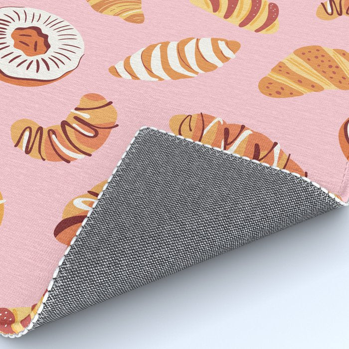 Vintage sweet bakery pastry food art pattern Rug Gallery Image 4