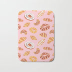 Vintage sweet bakery pastry food art pattern Bath Mat Gallery Image 1