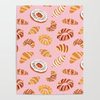 Vintage sweet bakery pastry food art pattern Poster Gallery Image 4