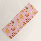 Vintage sweet bakery pastry food art pattern Yoga Mat Gallery Image 1