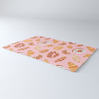 Vintage sweet bakery pastry food art pattern Rug Gallery Image 3