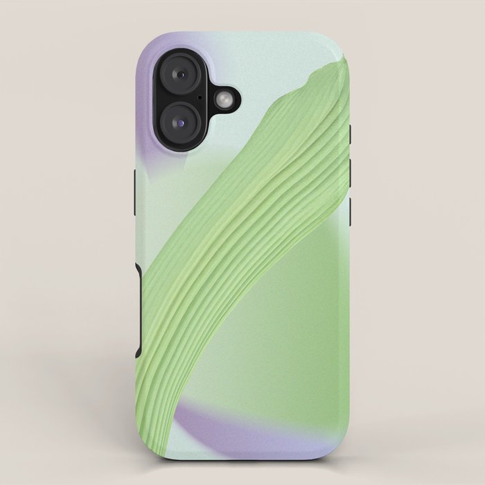 Spring Bud Lavender: Abstract Brush Strokes on Gradient Color - 002 iPhone Case Gallery Image 1
