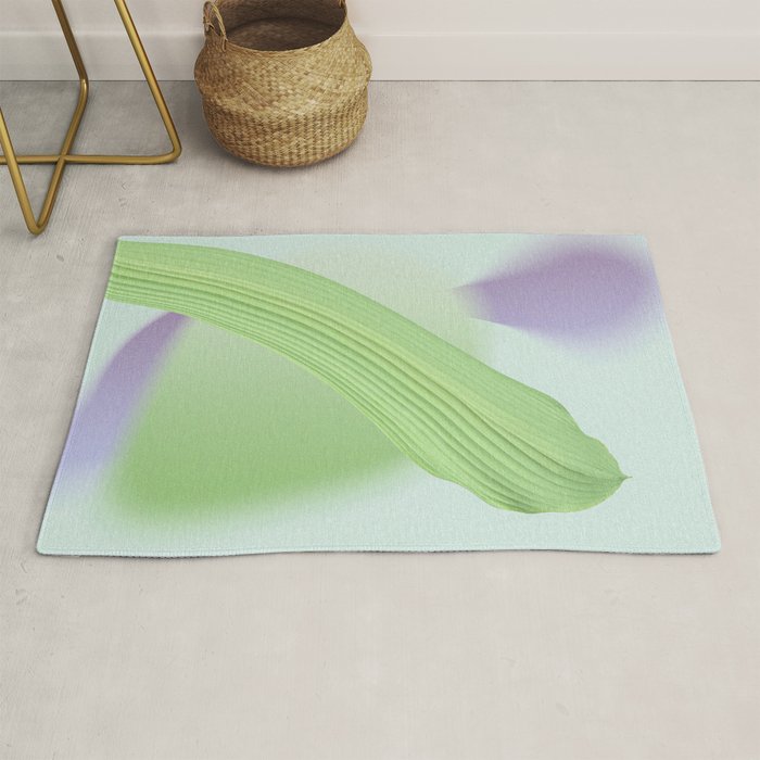 Spring Bud Lavender: Abstract Brush Strokes on Gradient Color - 002 Rug Gallery Image 1